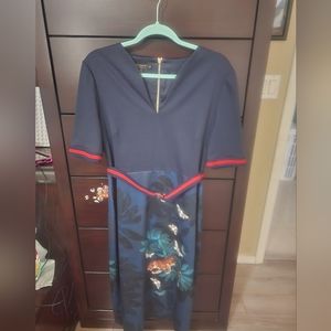 Ted Baker Yalila Houdinii print bodycon dress